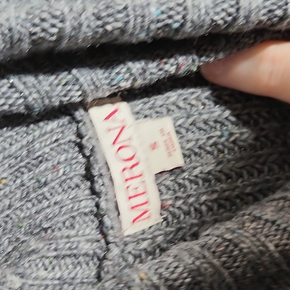 Merona womens top sweater high low tunic turtleneck Heather gray ish small - Picture 4 of 12